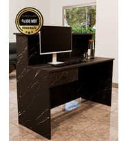 SOFT Banko karşılama masası çekmeceli (Siyah)
