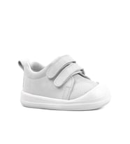 Rakerplus Sonic Hakiki Deri Beyaz Cırtlı Anatomik Bebek Spor Ayakkabı Sneaker
