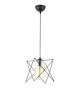 AVONNI AV-65076-BSY Siyah Boyalı Modern Avize E27 Metal Cam 20x20cm