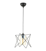AVONNI AV-65076-BSY Siyah Boyalı Modern Avize E27 Metal Cam 20x20cm