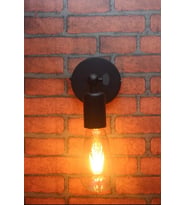 MYLİGHTS  RUSTİK MAFSALI HAREKETLİ APLİK E27 (Siyah)