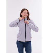 Monox Kadın Slim Fit Tam Fermuarlı Polar Ceket (Gri)