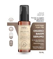 PXEL Saç Onarıcı Serum 75 ML  Yıpranmış Mat ve Kabaran Saçlar  Argan, Hindistan Cevizi Yağı , Vegan Saç Bakım Serumu