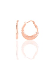 Söğütlü Silver Gümüş çiçekli şarnel küpe (Rose)