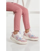 Cool Siyah Beyaz Fileli Hafif Esnek Unisex Çocuk Spor Ayakkabı Jacop F