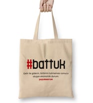 Battuk Karadeniz Bez Çanta Uzun Saplı