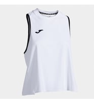 Joma 902683.200 Smash Kadın Kolsuz Tenis ve Padel Kolsuz Tişört - Beyaz/Siyah