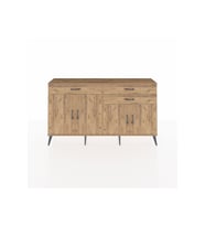Arges Konsol 2 Raflı 3 Çekmeceli 4 Kapaklı 176x30x99 Çam-Çam