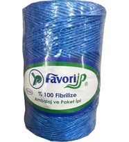 Favori İp 5000 Denye -0.8 Mm- Ambalaj ve Paket İpi Naylon Burgulu Örgü Çamaşır İpi - Mavi - 1 Adet