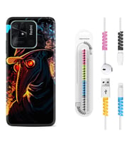Xiaomi Redmi Note 7 8 9 Pro 10 2022 10 Pro 10S Kılıf Kablo Koruma Spiral Silikon Karga 1616