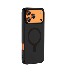iPhone 17 Pro Kılıf M-Safe Şarj Özellikli Aris Silikon Kılıf Siyah