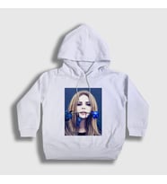 Presmono Unisex Çocuk Beyaz Rose Lana Del Rey Kapüşonlu Sweatshirt 156860tt