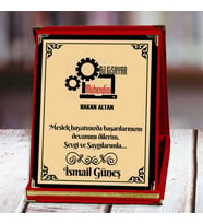 Bilgisayar Mühendisi Baskılı Plaket (1. Tasarım)  Kişiye Özel (Kırmızı)