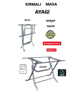 Ahşap Werzalit Tüm Boy Masalar Profil  Metal Ayak 70-80 Cm Uyumlu