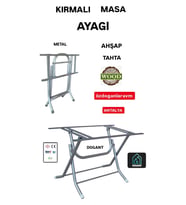 Ahşap Werzalit Tüm Boy Masalar Profil  Metal Ayak 70-80 Cm Uyumlu