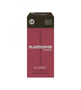 D'Addario RRP05BCL150 Rico Plasticover Bb Klarnet Kamışı No: 1.5 (Başlangıç/Eğitim) - 5'li Paket  Yumuşak Başlangıç Kamışı, Neme Dayanıklı Kaplama ve Parlak Ton