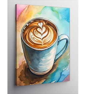 Kanvas Tablo Kahve Coffe Art