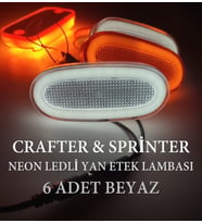 6 Adet Sprinter Crafter Uyumlu Neon Ledli Yan Etek Lambası Beyaz