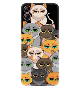 Samsung Galaxy A05 Kılıf Resimli Desenli Silikon Platinium Series Kediler 1885