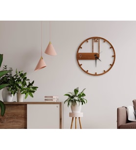 BK Gift Dekoratif 45cm Ahşap Duvar Saati-137