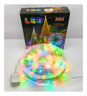 50 Metre RGB Yıldızlı LED Işık – 8 Modlu, 250 Yıldız, Yılbaşı ve Etkinlik Aydınlatması