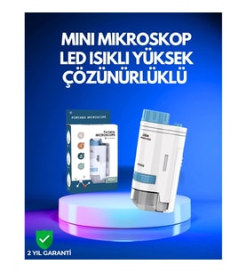Mey İthalat® PMMA Optik Lensli Kompakt Taşınabilir Mikroskop