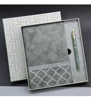 Dodes Kutulu Deri Defter Roller Kalem Set