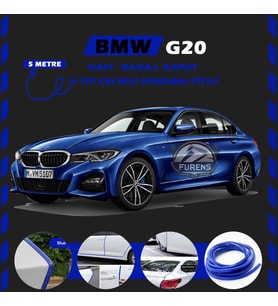 Bmw G20 Oto Araç Kapı Koruma Fitili 5metre Parlak Mavi Renk