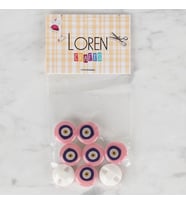 Loren Crafts 8 li Pembe Nazar Boncuğu Düğme - 690