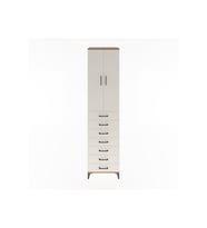 Hyperion Dolap 3 Raflı 7 Çekmeceli 2 Kapaklı 60x44x243 Çam-Aytaşı