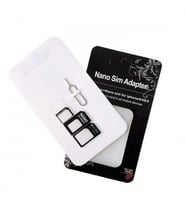 Nano ve Micro Sim Kartları için Sim Kartı Adaptörü (Siyah)