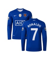 Ronaldo Uzun Kollu Mavi 2008 Manchester United Retro Futbol Forması