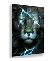 Neon Aslan Cam Tablo