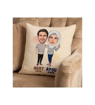 Sevgilim Karikatürlü Yastık