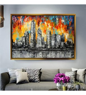 Altın Çerçeveli dekoratif tablo a1016 (Gold)
