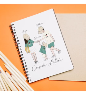 Canım Ailem Tasarımlı Defter Kişiye Özel