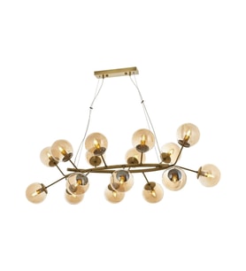 AVONNI AV-60191-16EY Eskitme Kaplama Modern Avize E14 Metal Cam 110x90cm