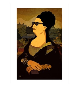 Oum Kolthoum Mona lisa Tablo Ahşap Poster Dekoratif