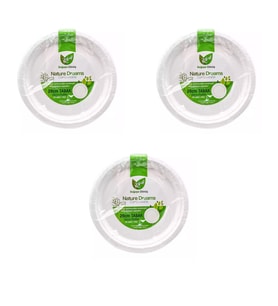 Roll-Up Nature Ekolojik Karton Kağıt Tek Kullanımlık Tabak - 26 Cm. - 50 Adetlik 3 Paket
