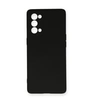 Oppo Reno 5 Kılıf Nano İçi Kadife Silikon - Siyah