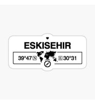 Eskişehir Gps Harita Sticker Oto Araba Yapıştırma 17CM yazı 108