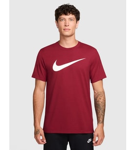 Sportswear Icon Swoosh Erkek Kırmızı Pamuklu Tişört