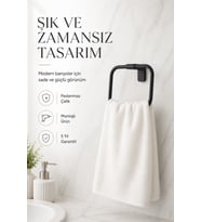 F1 Model Siyah Halka Havlu Askısı Paslanmaz Çelik Montajlı Banyo Havluluk