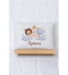 Pia Baby Premium %100 Pamuk İsme Özel Bebek Yastık Kılıfı 35*45 cm 5010-12