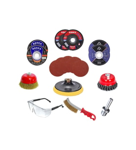 Avuç Içi Spiral Taşlama Flap Inox Metal Kesici Kesme Diski Tel Fırça Seti 115 Mm 37 Parça