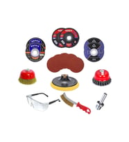 Avuç Içi Spiral Taşlama Flap Inox Metal Kesici Kesme Diski Tel Fırça Seti 115 Mm 37 Parça
