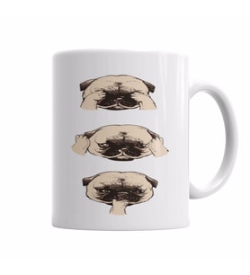 Pug Köpek 05 Kupa Bardak Porselen