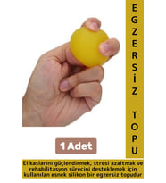 Ergonomik Stres Egzersiz Rehabilitasyon Fizyoterapi Esnek Silikon El Bilek Parmak Güçlendirme Topu