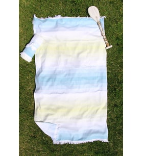 %100 Pamuk 90x160 Çizgili Plaj Havlusu (Sarı)