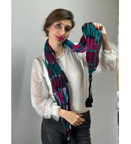 EKOSE PÜSKÜL UÇLU KADIN FULAR ŞAL 160X70 CM